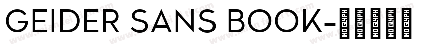 GEIDER SANS BOOK字体转换